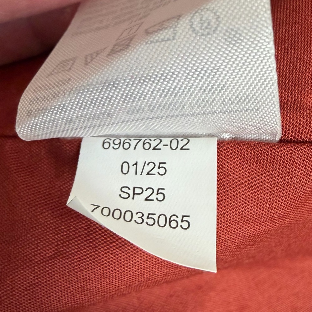 Banana Republic Factory Linen Blend Skirt Orange & Cream Tropical Size Large - Picture 9 of 10